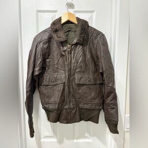 Us navy g-1 leather flight jacket vietnam era vintage 196s 70s Small Ex Cond